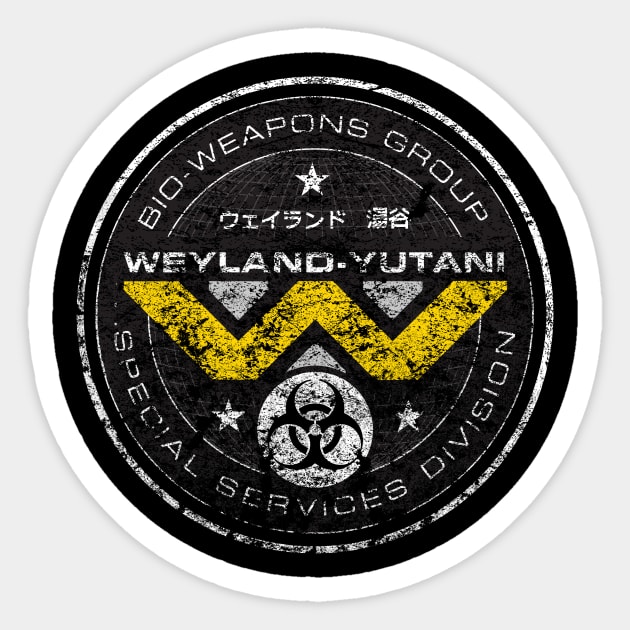 Weyland Yutani Bio-weapons Division Sticker by MindsparkCreative